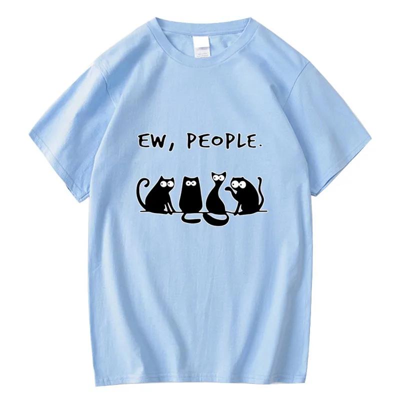 Men's T-shirt High Quality 100% Cotton Funny Cool Cat Printed Summer Casual Loose Cool T Shirt O-Neck Male T-Shirts Women’s