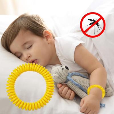 5Pcs Mosquito Repellent Bracelet Retractable Spring Ring Shape Children Anti-Mosquito Bracelet for Home Outdoor