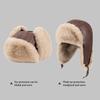 Unisex Winter Ear Guard Headgear, Thick Wind-Resistant Warm Bike Hat, Vintage Pilot Locomotive Comfort Cap