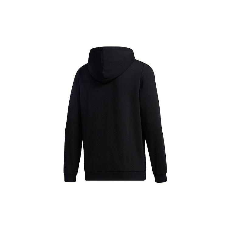 Adidas Neo Abecední Potisk Ležérní Sportovní Mikina s Kapucí na Zip Pánská Svrchní Oblečení Černá GJ8927