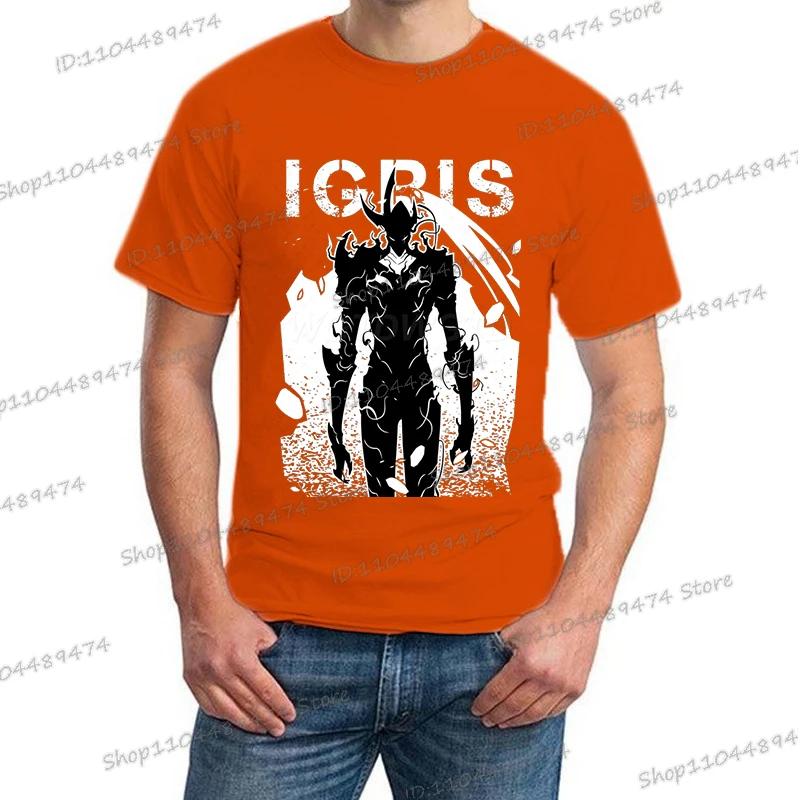 New Summer Men's Anime Solo Leveling Tee Tops Short Sleeve Man T-Shirt Fashion Street Unisex Tees Solo Leveling Tshirt Clothing