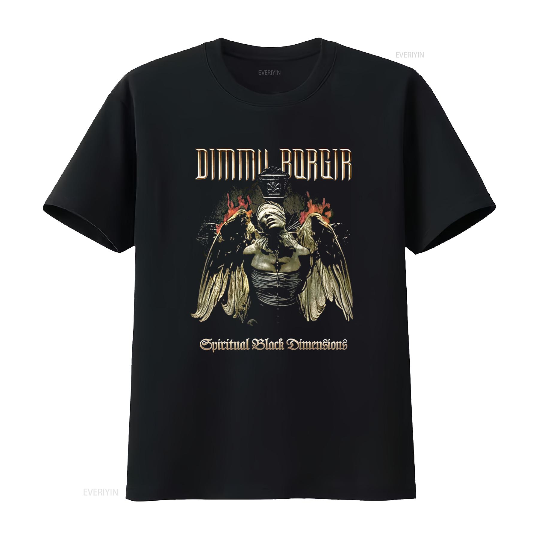 

DIMMU BORGIR Spiritual Black Dimensions T Shirt Gothic Metal Band Design for Men and Women vintage Washed Top For Everyday Wear 4XL