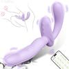 App Strapless Strap-On G-Spot Dildo Vibrator Realistic Double-Ended Vibrating Butt Plug Anal Sex Toys For Women Lesbians Couples
