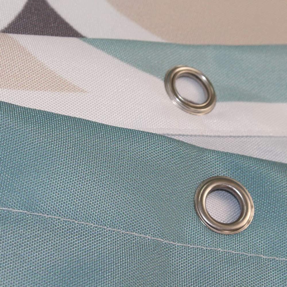 1Pc Waterproof Shower Curtain, Made Of Thick Polyester Fabric, Machine Washable, With Hooks, Suitable For Bathroom