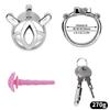 Men Short CB Lock Penis Cage Cock Lock Sounding Stainless Steel Chastity Lock Sex Toy