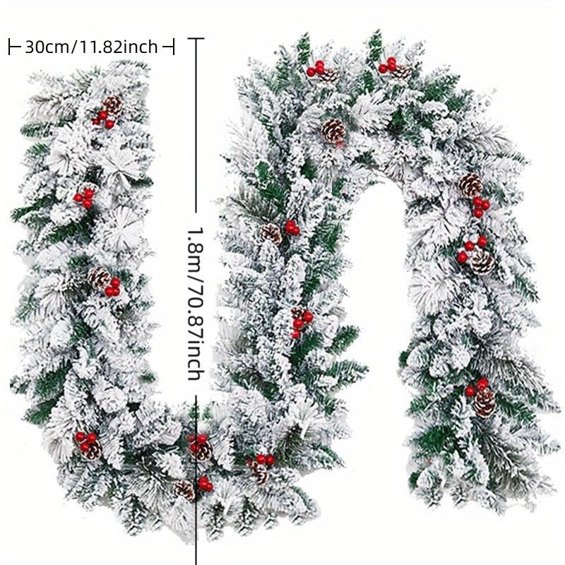 

1Pc Christmas Decoration Flocked Falling Snow Rattan Snow Scene Rattan for Outdoor Yard Patio Garden Home Wedding Holiday Party Decoration 270cm