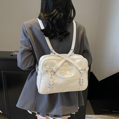 Korean Version of Simple Backpack Fashion Shoulder Underarm Bag Women's 2025 Summer New Large-capacity Commuter Tote Bag
