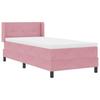 Box Spring Bed with Headboard Pink 200 x 90 cm Velvet