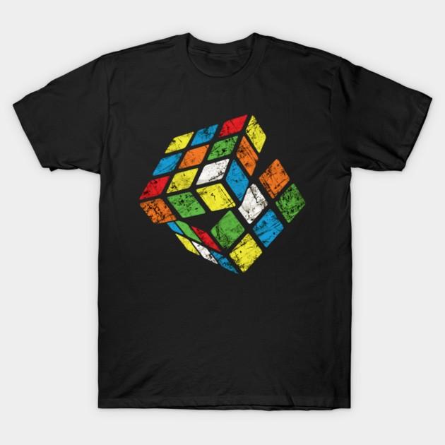 Ausgeblasstes Rubik's Cube T-Shirt