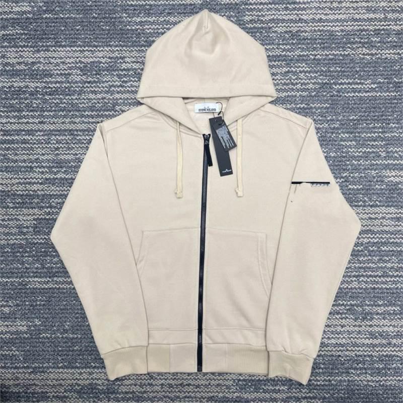 Jachetă Unisex Toamnă Iarnă cu Mânecă Raglan, cu Glugă și Fermoar, cu Insigne