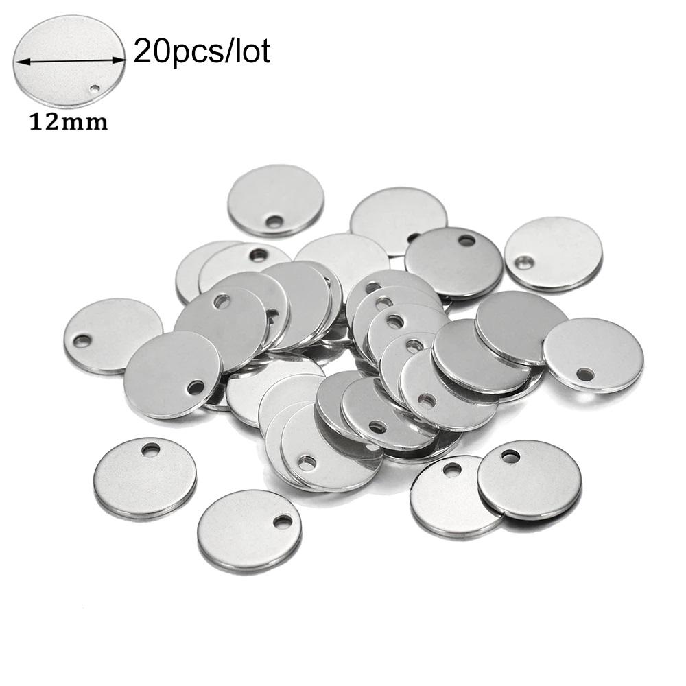 20-50pcs/lot Stainless Steel Gold Color Round Wrinkle Charms Pendant Accessories For DIY Necklace Bracelet Jewelry Making
