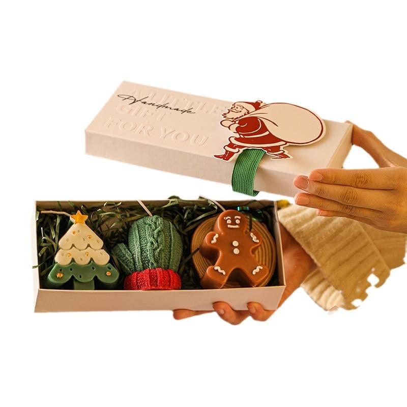 Set regalo di aromi di candele fatte a mano creative di Natale Regali fatti a mano Regali di festa Decorazione di ornamenti di atmosfera di parte di cervo dell'albero di Natale