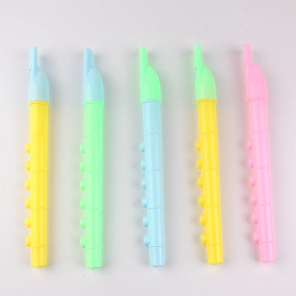 20 Pcs 6 Holes Long Flute Plastic Party Favor Toys Fun Educational Toy  Children