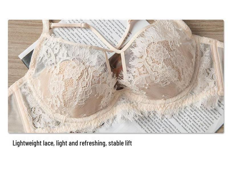 Damen Französische Wimpernspitze Übergröße Push-Up Dessous-Set
