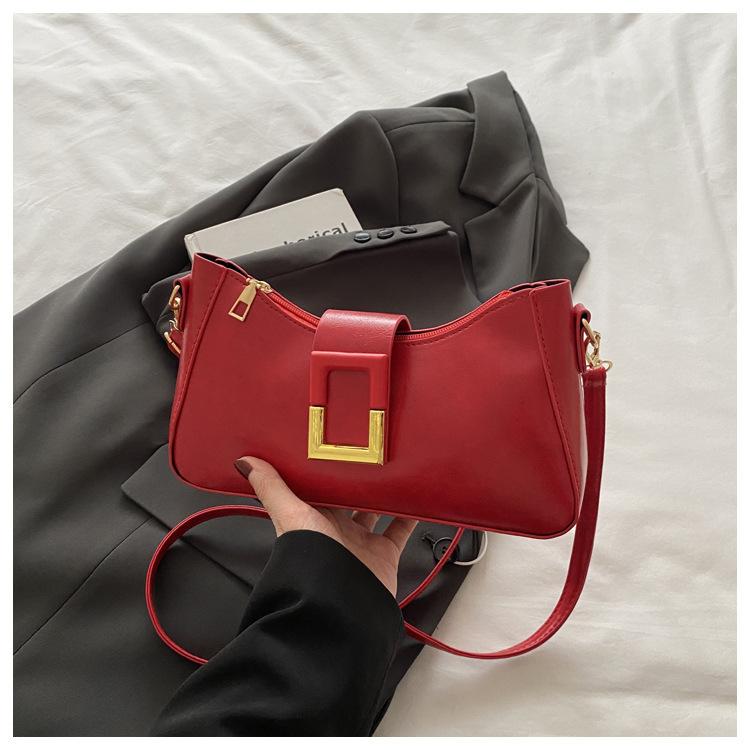 2025 Simple Retro New French Personality Trend Fashion Temperament Simple Shoulder Underarm Belt Messenger Bag