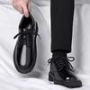 Leather shoes men's shoes versatile thick soles heightening casual business suit Martin boots wide feet trendy shoes