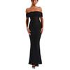Spot Damenmode sexy Spice Girl Stil Bustier langes Kleid One-Shoulder Hüftrock Spitzen-Rückenfreies Kleid