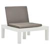 VidaXL Chaises de salon de jardin et coussins 2 pcs Plastique Blanc