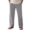 Linen Breathable Wide-legged Trousers Men's Models Summer and Autumn Thin Section Loose Sports Loose Straight Casual Trousers Male