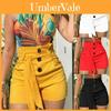 Stylish Women's High Waisted Button Shorts For Summer Casual Loungewear Comfort