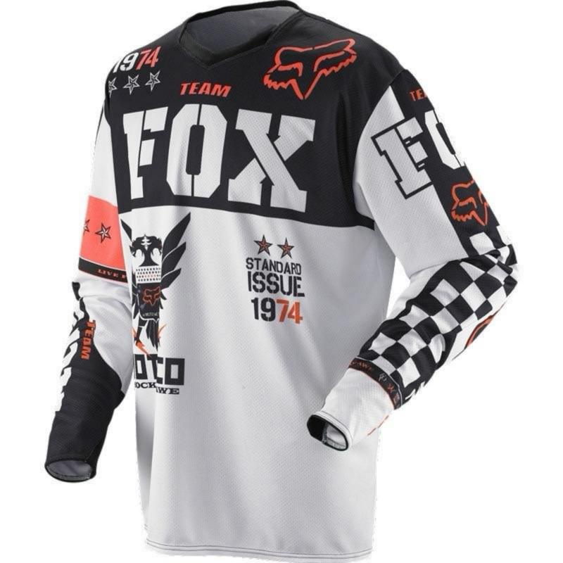 FOX Downhill Mountain Bike Kerékpáros Mez Hosszú Ujjú Gyorsan Száradó Lélegző Teljesítményű Póló Lovaglás M gray