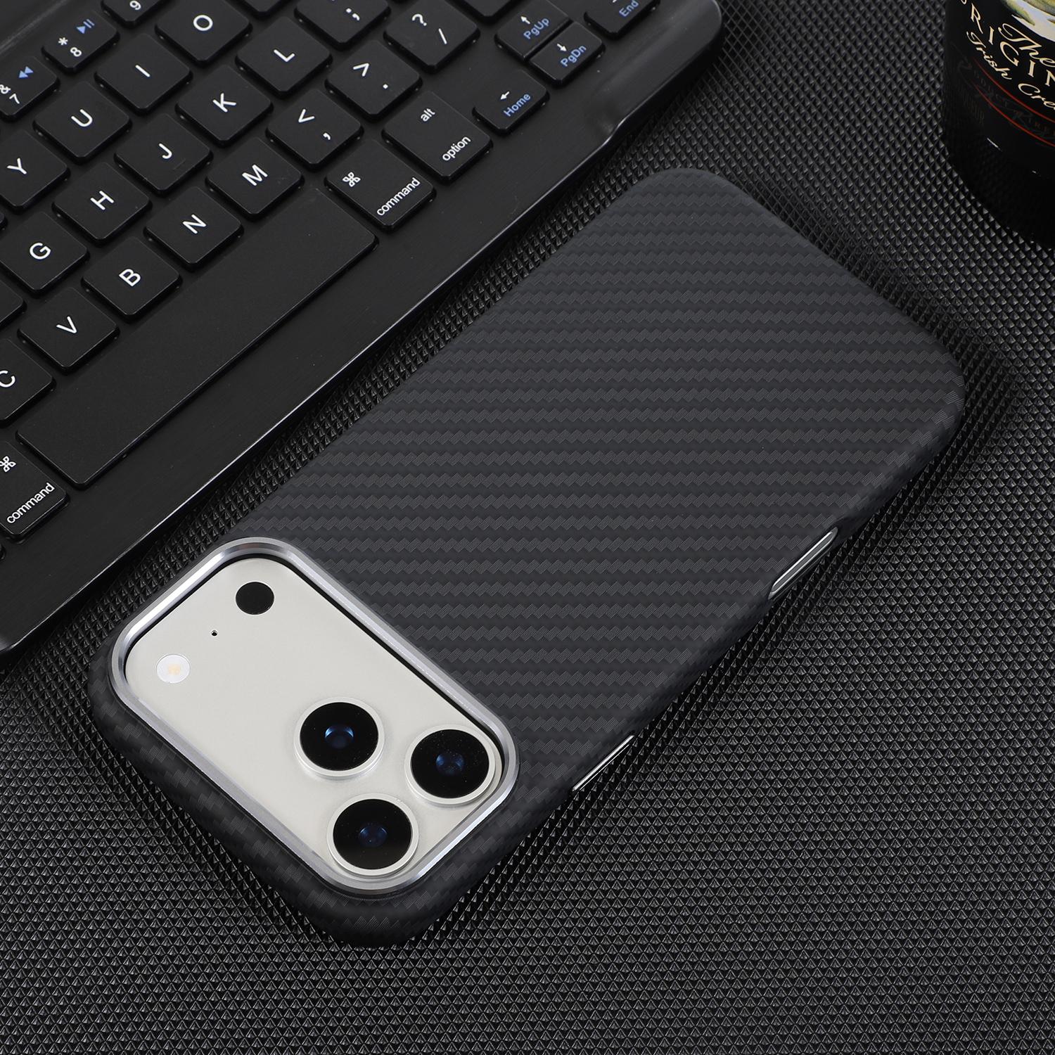 Case For Phone Yulin-003 Carbon Fiber Aramid Style For Magsafe Case For Iphone 17 14 15 16 Pro Max Air 17Pro 16Pro Magnetic Shockproof Back Cover J0034
