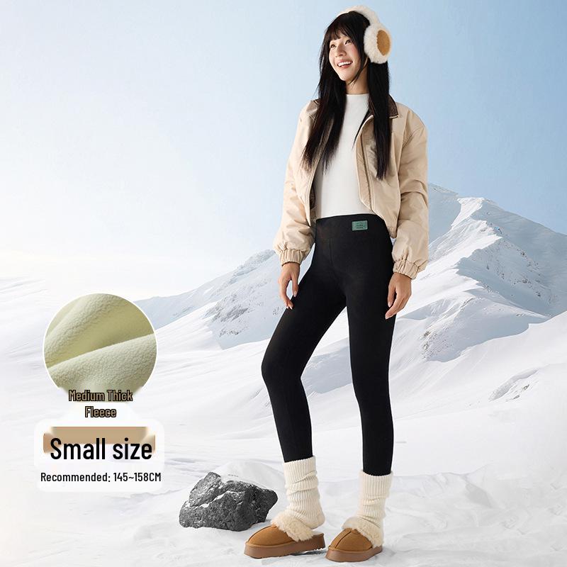 Women's Lambswool Cotton Pants - Autumn/Winter Thick Base Layer Plus Velvet, 2025 New Style Warm Tight Leggings.