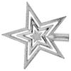 10Cm Star Treetop Decorative Topper for Christmas Tree Strong PVC Build Exquisite Craftsmanship Silver Shine Holiday Display