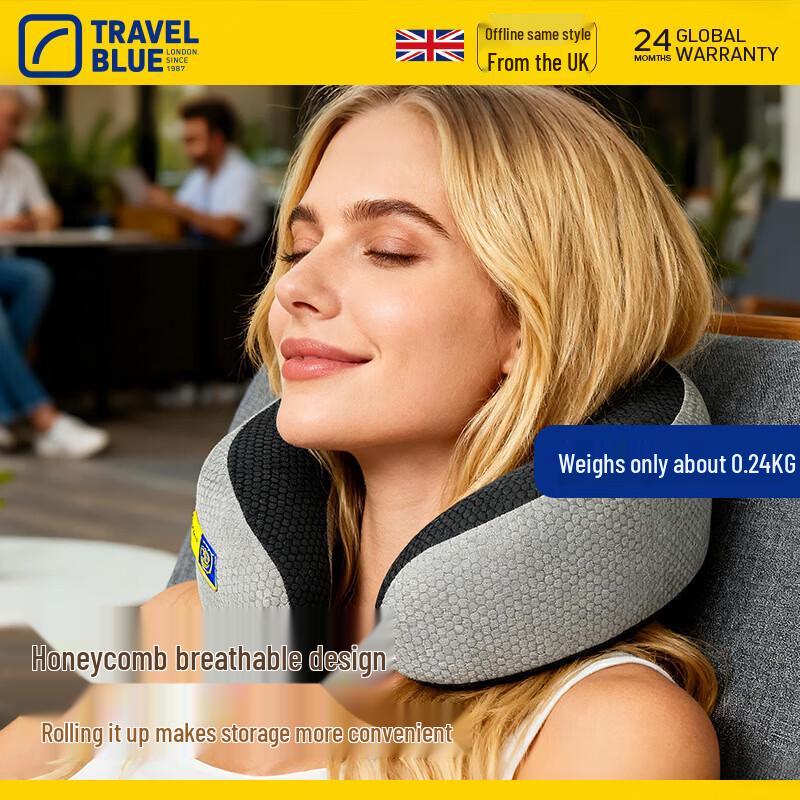TRAVEL BLUE Memory Foam Travel Neck Pillow