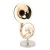 Miniature Sousaphone Sturdy Brass Smoothly Polished Glossy Sousaphone Model with Stand and Case for Home Decor