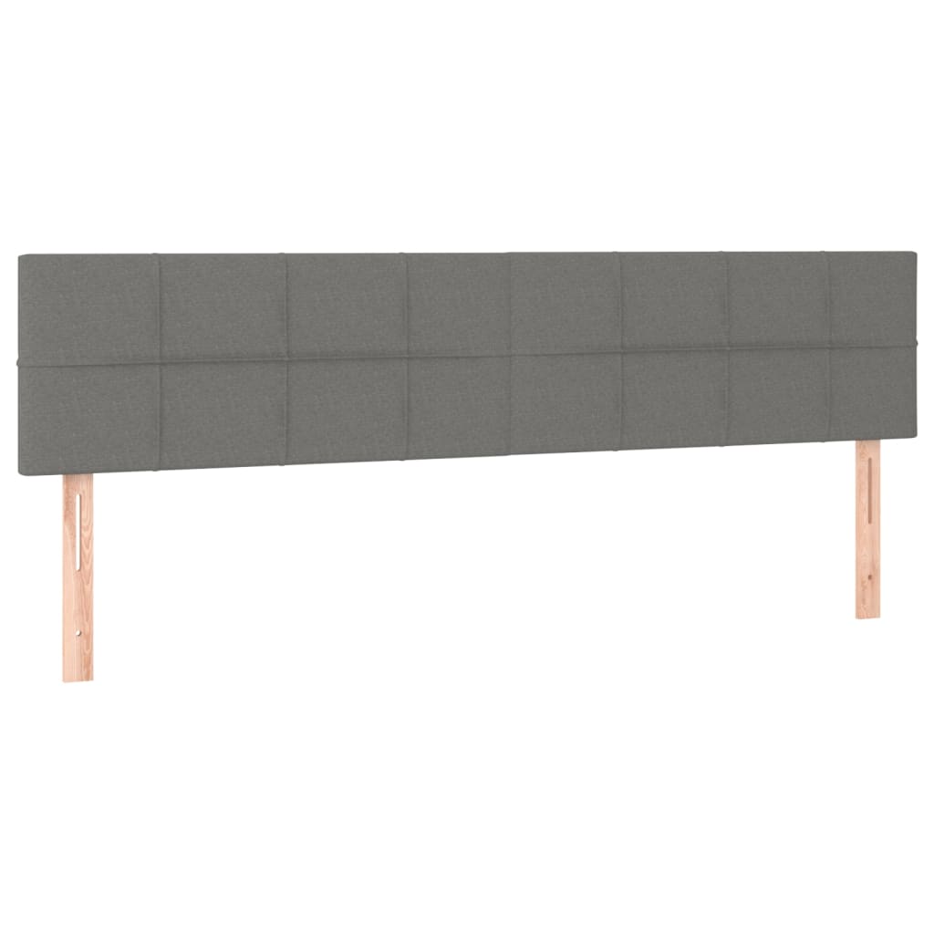 Vidaxl Letto Continentale Con Materasso, Tessuto Grigio Scuro 160X200 Cm