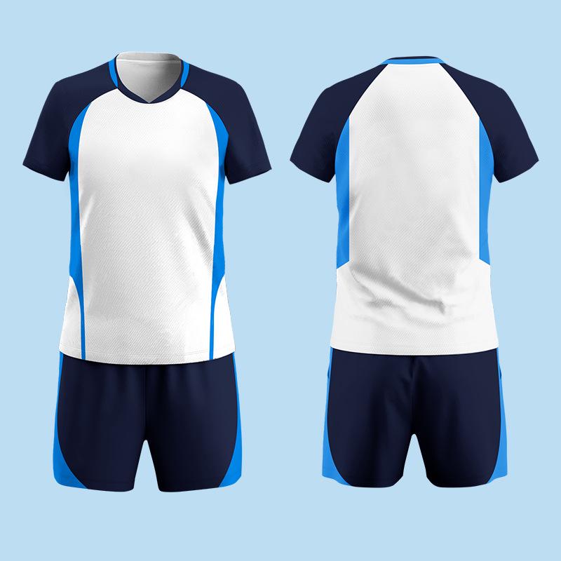 Women's & Men's Volleyball Team Uniform Set - Short-Sleeved, Professional Training Suit with Printed Numbers
