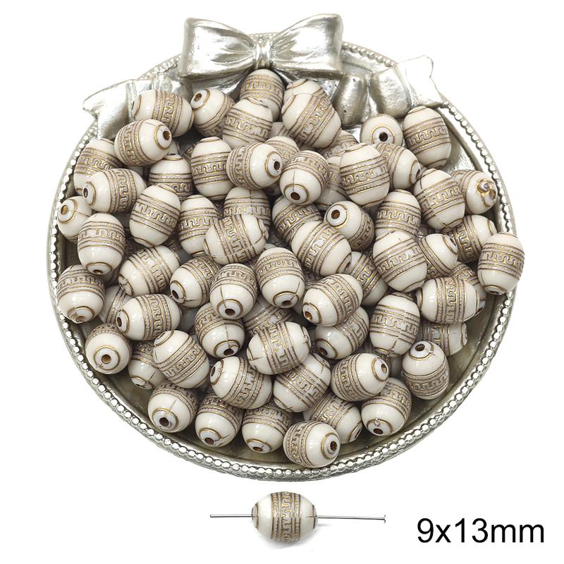 

Акриловые бусины Барокко Ретро Золотые в форме цветка Плоские круглые бусины для изготовления ювелирных изделий DIY браслеты ожерелье 9x13mm 45pcs