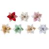 25cm Cloth Glitter Sequins Flowers for Christmas Tree Decoration and Holiday Crafting Suitable for Wreaths and Garland Uses