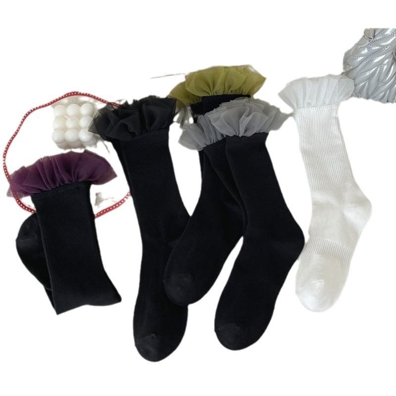 Lolita Netted Lace Piled-up Stockings - Sweet and Cool Trendy Girl Ballet-style Princess Stockings