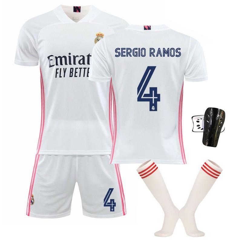 20-21 Home No. 7 C Ronaldo Football Suit Men's 20 Vinicius 4 Ramos 8 Cross