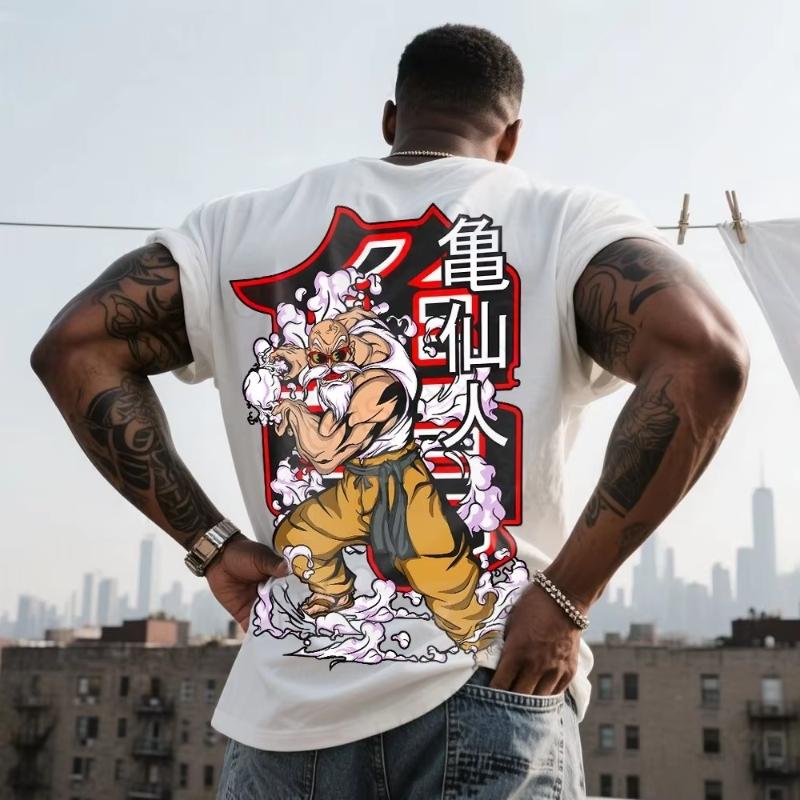 

Dragon Ball Summer Mens TShirt Japanese Anime Master Roshi Autumn Inside Boy Childrens ParentChild Sports Trend Short Sleeve S
