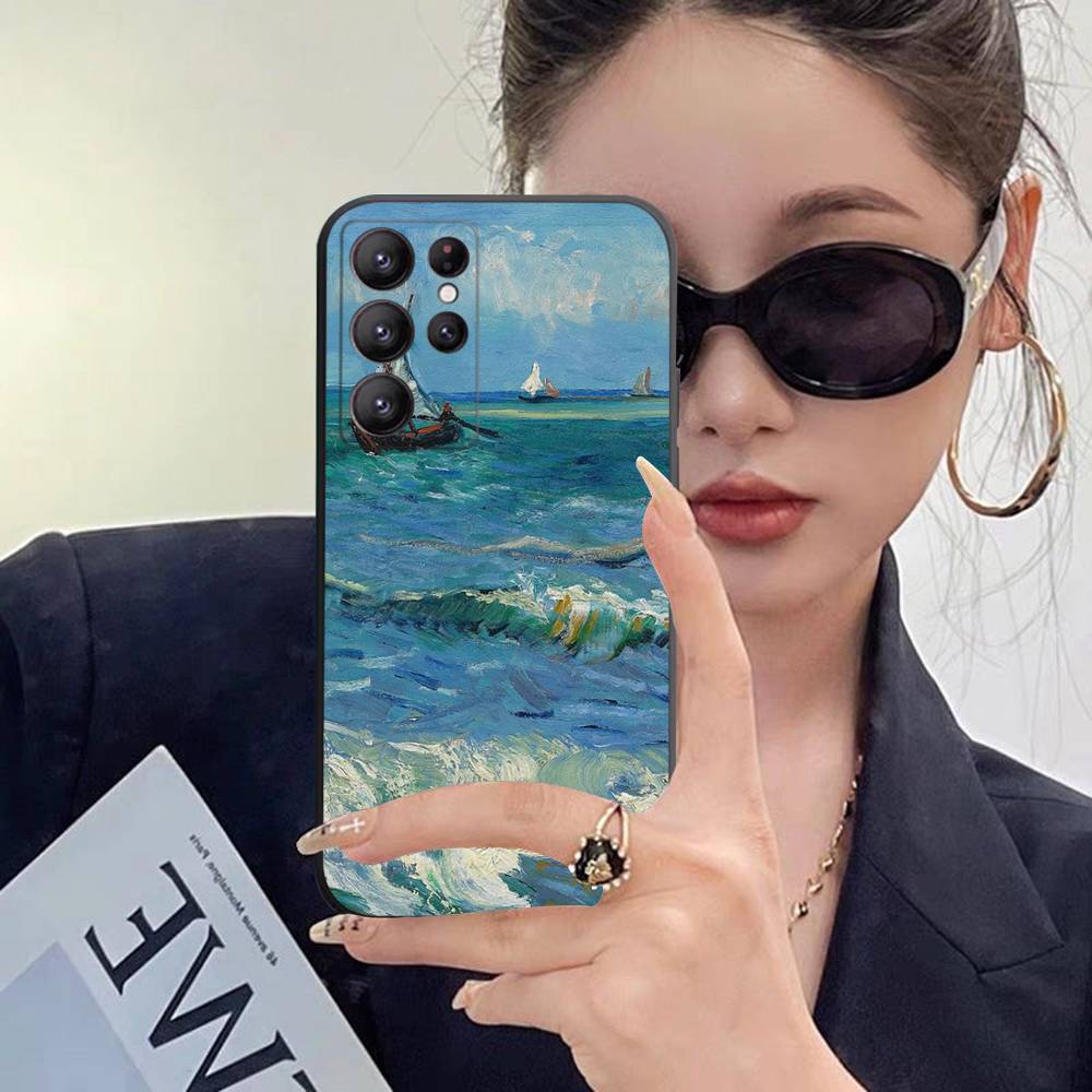 Retro Van Gogh Oil Paint Case For Samsung Galaxy Case S25 S23 S22 S21 S30 S20 S10 Ultra Plus FE TPU Soft Cover