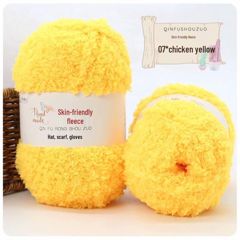 50g Fluffy Coral Velvet Yarn: Skin-Friendly, 3-Strand for DIY Knitting, Hand-Knitted Scarves & Crafts