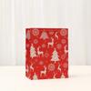 StoBag rote Kraft-Weihnachtsgeschenktüten für Süßigkeiten wiederverwendbare Luxus-Designertüten Weihnachtsmann Schneeflocke Baum Party-Leckerbissen