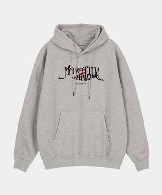 Fish Lettering Hoodie_Melange