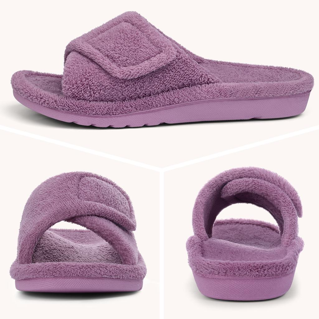 Fashion Kidmi Women Fur Slippers Indoor Fuzzy House Shoes Outdoor Women's Orthopedic Slippers Soft Antiskid Bedroom Shoes Arch Support