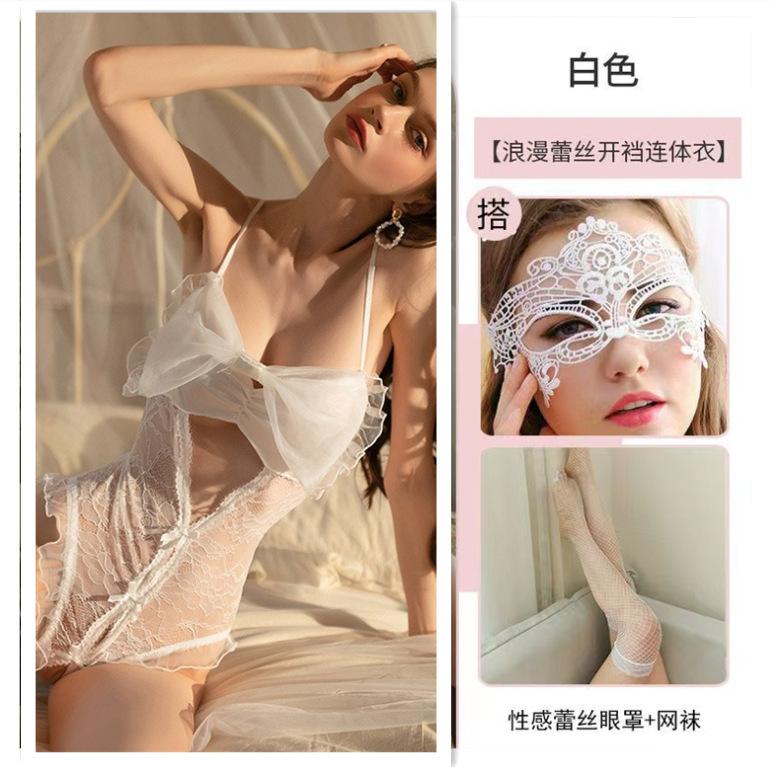 New spot sexy bride lingerie perspective temptation veil princess lace mesh suit uniform