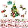 Non-Toxic Christmas Building Block Santa Claus Snowman Elk Tree Micro Brick Puzzle Assembly Model Home Decoration Party Gift Kid Toy