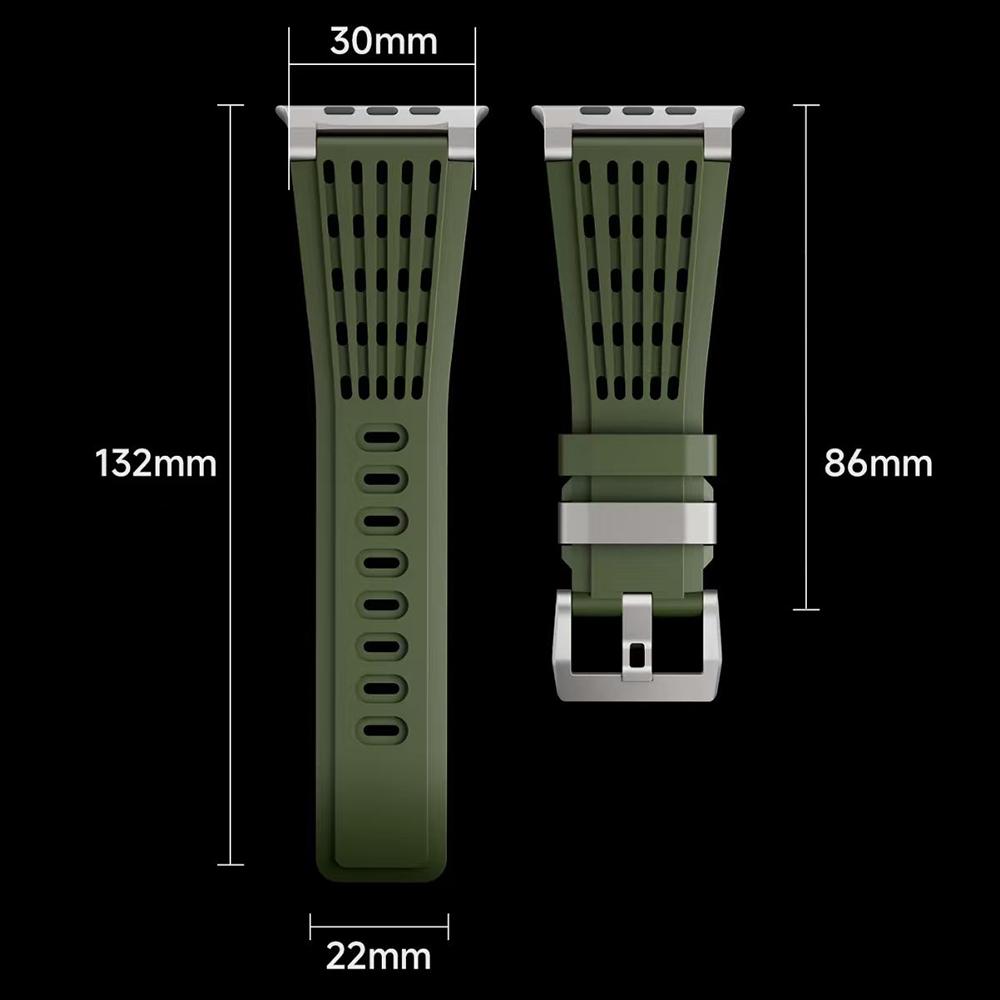 Sports Silicone Bracele For Apple Watch Ultra 4 49mm Series 11 10 46mm 45mm 44mm 42mm Luxury Business Strap for Iwatch 9 8 7 6 5 SE3 Ultra3