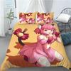 Kawaii Gilrs Anime Tokyo Mew Mew Bedding Set Boys Girls Twin Queen King Size Duvet Cover Pillowcase Bed Boys Adult Home Textiles