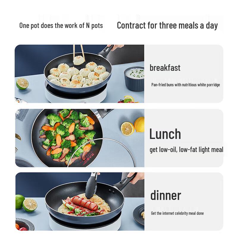 COOKER KING 26cm Non-Stick Frying Pan with Lid
