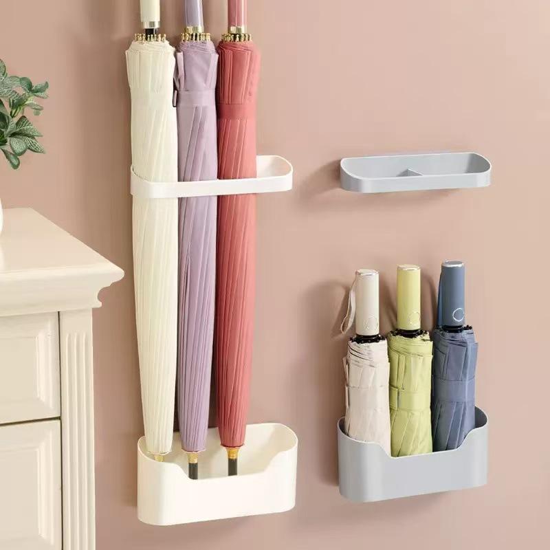 Wall-Mounted Multi-Functional Umbrella Stand for Entrance