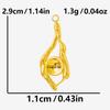6pcs Sun Heart Cloud Geometric Blank Cabochon Base Pendant Stainless Steel Charms For Jewelry Making Bulk Fit DIY Oil Drop Stone