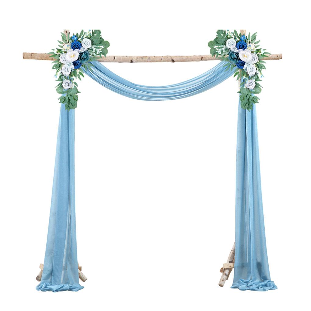 

2x шифоновая ткань для драпировки занавесок, цветостойкий, хороший эффект драпировки для свадебного украшения, драпировка из шифона